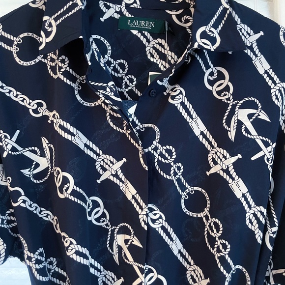 NWT RALPH LAUREN NAUTICAL PRINT DRESS W/ TIE BELT - SIZE 12 - Picture 11 of 11